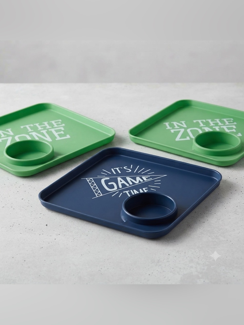 Game Time Snack Trays (LOT OF 3) Brand New